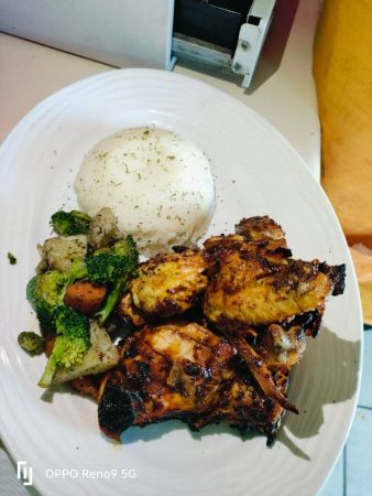 Half Chicken served with pap