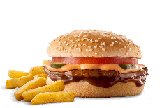 Chicken fillet, cheese slice, mayo, lettuce, tomato slice