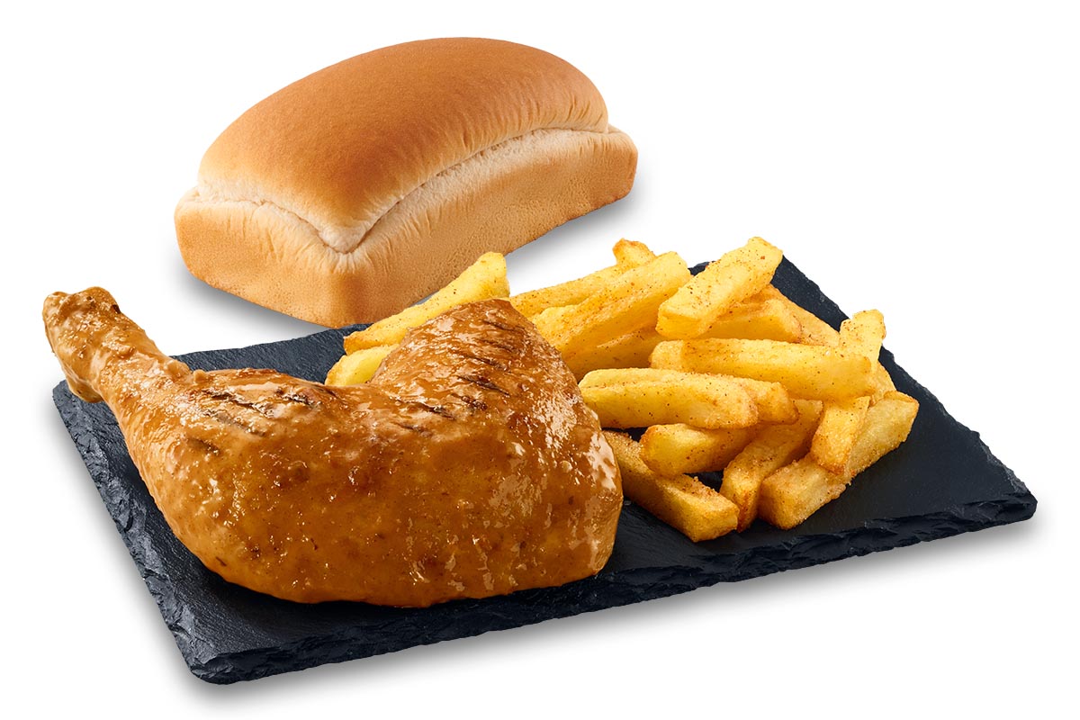 1/4 CHICKEN, SMALL CHIPS & MINI LOAF